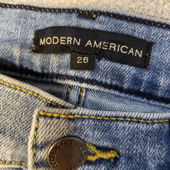 Modern American Women's 26 Flared Denim Jeans Cape Blue Style Emmy NWT MSRP $148 - Picture 6 of 12